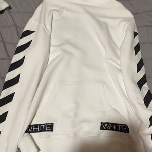 Off white blue collar hoodie very rare